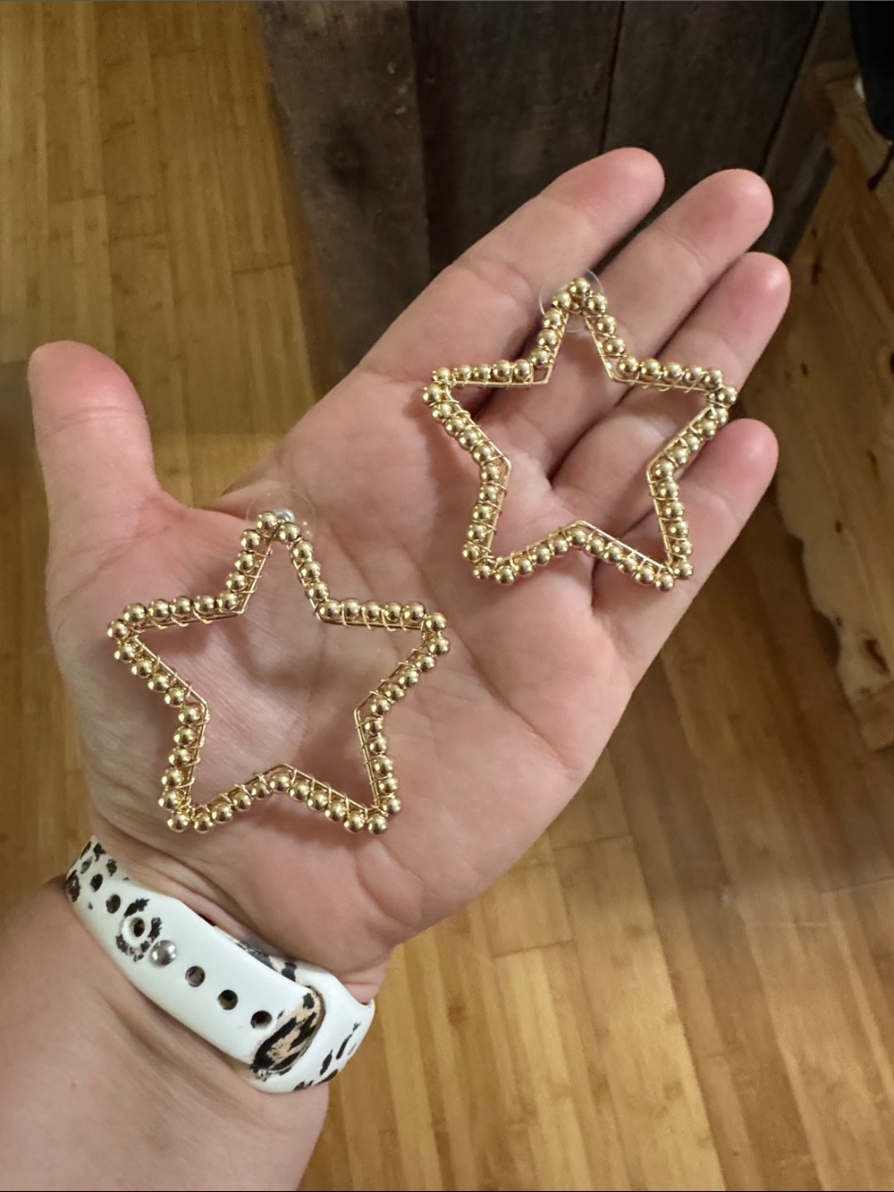 ParkLane Gold Beaded Star Earrings